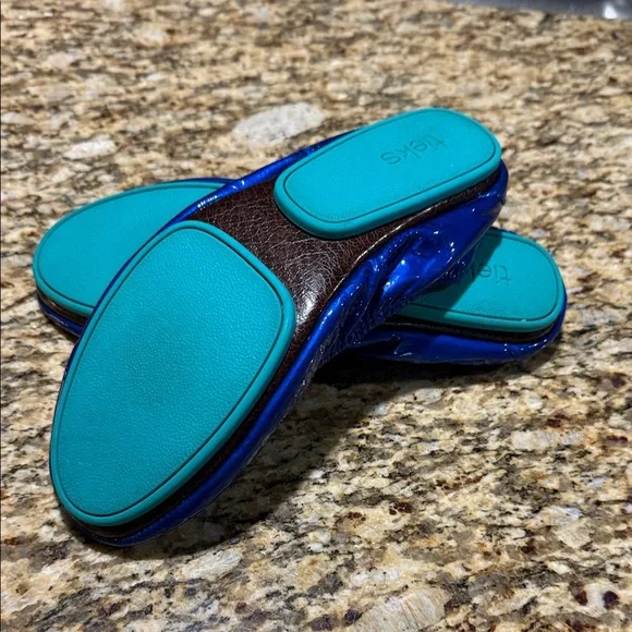 Tieks Sapphire Patent Flats - Picture 3 of 7